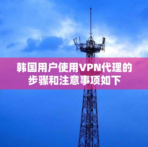 韩国用户使用VPN代理的步骤和注意事项如下 韩国用户使用VPN代理的步骤和注意事项如下