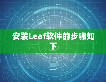 安装Leaf软件的步骤如下